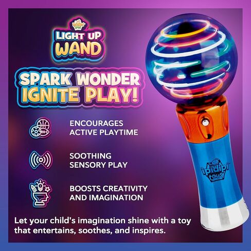 IPIDIPI TOYS Spinning Light Up Wand for Kids - Light Up Spinner Toy, Spinning Globe Toy, Special Needs Sensory Toys for Children with Autism, Stocking Stuffers Toys in Kuwait