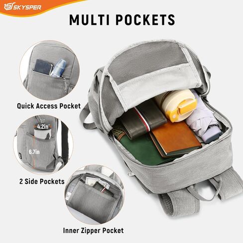 SKYSPER Anti Theft Hiking Backpack RFID Packable Travel Daypack Lightweight Foldable Back Pack for Walking Daytrip in Saudi Arabia