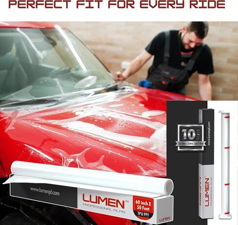 Lumen Elite Clear Paint Protection Film - 60" x50' Top-Grade TPU, Advanced Anti-Yellowing, Elite Self-Healing, Enhanced UV Protection, Upto 10 Years of Durability Premium Car PPF Film in Saudi Arabia