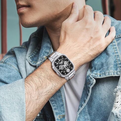 Compatible with Apple Watch Ultra 2 Bands for Men 49mm 46mm 45mm 44mm 42mm, Sports Ultra 2 Watch Bands for Apple Watch Series 10 46mm for Men/Series 9/8/7/6 45mm 44mm 42mm/Ultra/Ultra 2 49mm in Kuwait