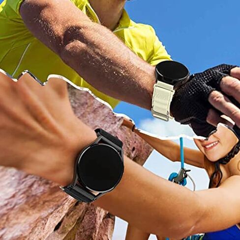20mm & 22 mm Nylon Sport Loop Bands Compatible with Samsung Galaxy Watch 7 6 5 4 Band 40 44mm ; Galaxy Watch 5 Pro Band 45mm /Watch 6 4 Classic 42mm 43mm 46mm 47mm for Men Women in Saudi Arabia