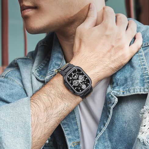 Compatible with Apple Watch Ultra 2 Bands for Men 49mm 46mm 45mm 44mm 42mm, Sports Ultra 2 Watch Bands for Apple Watch Series 10 46mm for Men/Series 9/8/7/6 45mm 44mm 42mm/Ultra/Ultra 2 49mm in Saudi Arabia