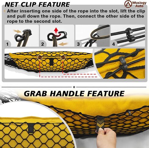 Muslogy for Pilot 2023 Rear Trunk Cargo Net Stretchable Organizer Net Elastic Mesh Net Compatible with Honda Pilot 2023 Sport EX-L TrailSport Touring Elite in Kuwait