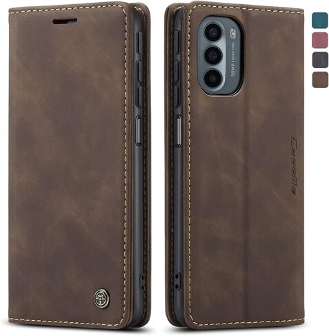 Kowauri Case for Moto Edge 2022 Case,Classic Design Leather Wallet Magnetic Closure Flip Case with Kickstand Card Holder Slot Shockproof Protective Cover for Motorola Moto Edge 2022 (6.6 inch),Coffee in Saudi Arabia