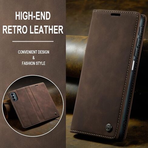 Kowauri Case for Moto Edge 2022 Case,Classic Design Leather Wallet Magnetic Closure Flip Case with Kickstand Card Holder Slot Shockproof Protective Cover for Motorola Moto Edge 2022 (6.6 inch),Coffee in Saudi Arabia