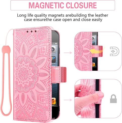 Asuwish Phone Case for iPhone 14 6.1 inch Wallet Cell مع حامية شاشة الحبل الحلي in Kuwait
