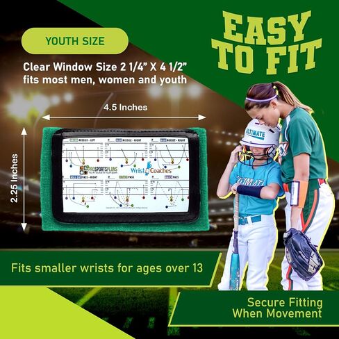 Football Play Wristbands - Youth Quarterback Gear - Wristband Playbook - Softball Wristbands for Signs in Saudi Arabia