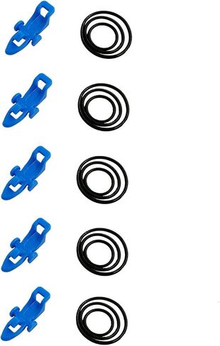 10pcs Fishing Hooks Keeper Fish Lure Bait Holders with 3 Size Elastic Rubber Rings for Worm Hooks and Treble Hook in Saudi Arabia