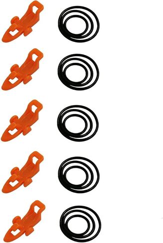 10pcs Fishing Hooks Keeper Fish Lure Bait Holders with 3 Size Elastic Rubber Rings for Worm Hooks and Treble Hook in Saudi Arabia