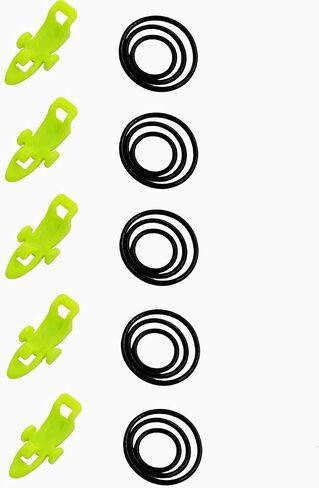10pcs Fishing Hooks Keeper Fish Lure Bait Holders with 3 Size Elastic Rubber Rings for Worm Hooks and Treble Hook in Saudi Arabia