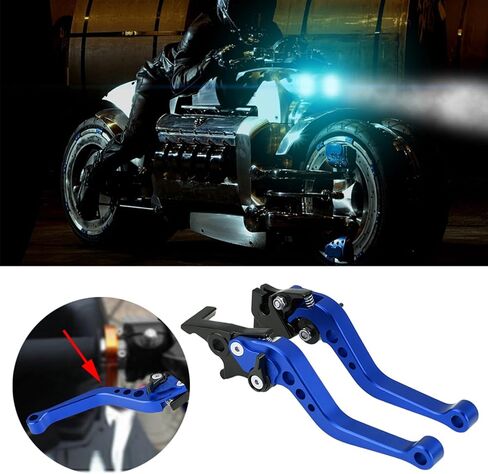 Aramox Clutch Brake Lever Handle, 1 Pair of 22mm 7/8" Universal Motorcycle Clutch Drum Brake Lever Handle (Blue) in Kuwait