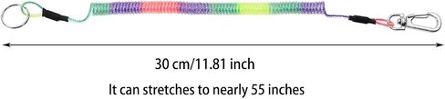 Mini Skater Fishing Lanyards Retractable Wire Safety Coiled Lanyards for Fishing Pliers Tools, Pack of 1 in Saudi Arabia