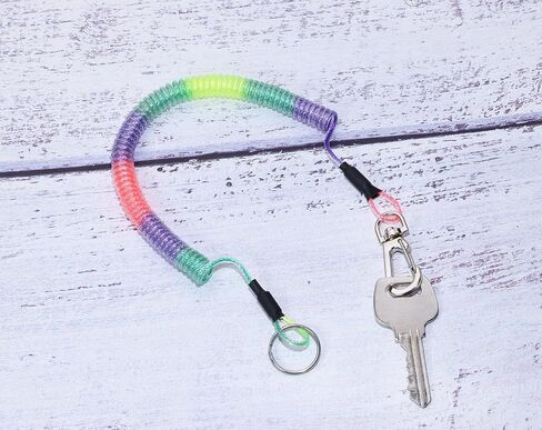 Mini Skater Fishing Lanyards Retractable Wire Safety Coiled Lanyards for Fishing Pliers Tools, Pack of 1 in Saudi Arabia