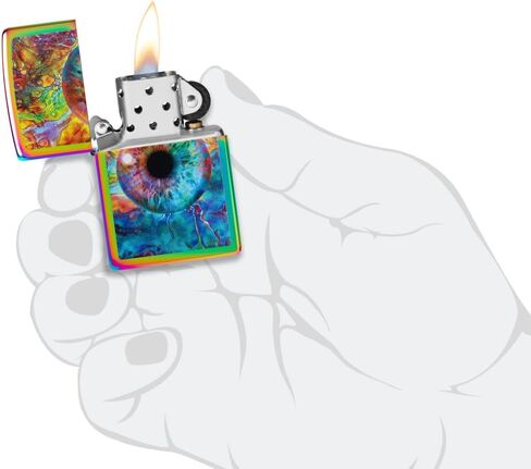 Zippo Collage Design Street Chrome Bocket Wighter in Kuwait