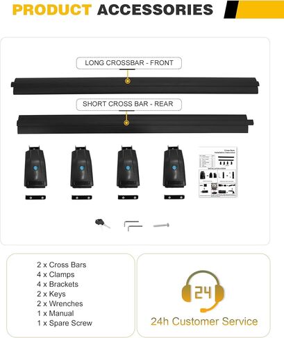 EZREXPM Cross Bars Fit for 2021-2024 Kia Sorento & Sorento Hybrid & Sorento Plug-in Hybrid Luggage Roof Rack Lockable Crossbars Carrier Cargo Bar (with Flush Side Rails) in Kuwait