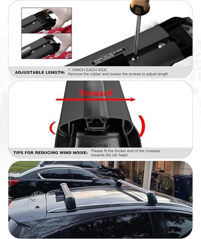 EZREXPM Cross Bars Fit for 2021-2024 Kia Sorento & Sorento Hybrid & Sorento Plug-in Hybrid Luggage Roof Rack Lockable Crossbars Carrier Cargo Bar (with Flush Side Rails) in Kuwait