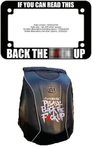 اطار لوحة ترخيص الدراجة النارية تيك توك مكتوب عليه Make Me Buy it Trend If You Can Read This Back Up Funny Backup Holder هدية سيارة مضحكة للرجال والنساء Your Too Close in Kuwait