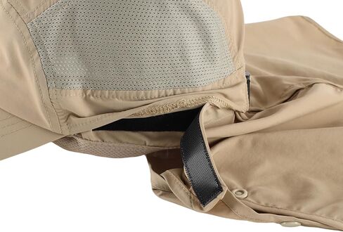 Connectyle Men's Sun Hat مع قناع الوجه القابل للإزالة ورفرف الرقبة قابلة للتعديل في الهواء الطلق UPF 50+غطاء الشمس للصيد المشي لمسافات طويلة in Kuwait