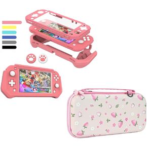 Fiwwat Switch Lite Case Pink and Switch Careing Case Pink