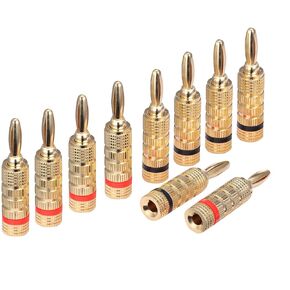 CKRF Banana Clop (Connector) توصيل الطاقة الطلاء بالذهب لمكبر صوت الصوت/الفيديو مكبر صوت MultiMeter لا يوجد حزمة لحام مطلوبة من 5 أزواج/10 أجزاء
