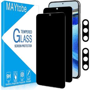 MAYtobe [2+2 Pack Samsung Galaxy S25 5G Privacy Screen Protector, Privacy Tempered Film with Camera Lens Protector for Galaxy S25 5G, No Bubbles, Anti Scratch, Easy to Install
