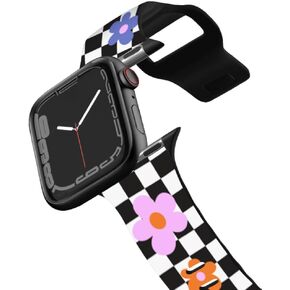 CaseTify Impact Watch Band [مادة مرنة ناعمة متميزة] متوافقة مع Apple Watch Series 1-9 ، SE ، Ultra - 38mm/40mm/41mm/42mm/44mm/45mm/49mm - Black