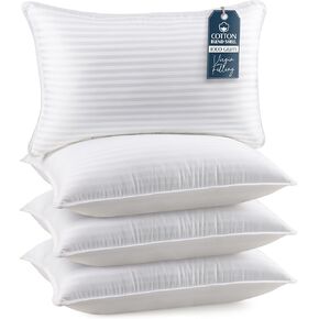 Utopia Bedding Bed Pillows for Sleeping Standard Size (Light Grey), Set of 2, Cooling Hotel Quality, for Back, Stomach or Side Sleepers