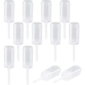 EKIND Round Shape Clear Push-Up Cake Pop Shooter Plastic Containers with Lids, Base & Sticks, Pack of 10