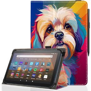 Universal 10 10.1 Inch Android Tablet Case,Slim Folding Stand Cover for All 9"-10.5" Touchscreen Tablet Case with Stylus Pen Holder,Starry Sky 04