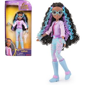 Unicorn Academy, Layla Doll with Highlighted Hair, 5 Fashion Accessories & Hair Styling Tool, 9.5", Dolls & Unicorn Toys for Girls Ages 4 and up