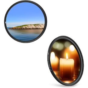 JJC Multi-Coated 62mm UV Filter & Black Diffusion 1/4 Mist Cinematic Filter for Nikon Z DX 50-250mm f4.5-6.3, Z 35mm f1.8 S, Sony E 10-18mm f4 OSS, Fuji XF 23mm f1.4 R Lens & More 62mm Thread Lenses