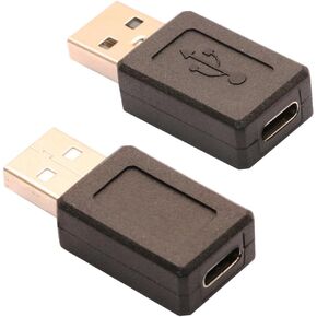 USB A to C Adapter, USB 2.0 Male to USB C Female Charger Converter Connector Suitable for a Wide Range of A-Male Interface Type Devices