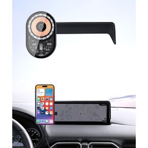 Wireless Charging car Phone Holder for Mazda CX-5 2021-2025 Accessories 10.25 inch Screen Fixed Clip,360° Rotation car Phone Mount Compatible with MagSafe