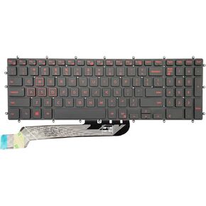 Laptop Keyboard with Red Backlit Replacement for Dell G3 3500 3579 3590 3779 G5 5500 5587 5590 G7 7590 7588 7790 Series Gaming Notebook(Red Print)