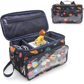 for Tonies Carrying Case, Toniebox Case for Tonies Figures,Tonie Characters, Tonies Storage and Organizer with Shoulder Strap,Tonies Box Starter Set,Tonies Headphones,Charging Station Bag (Pink)