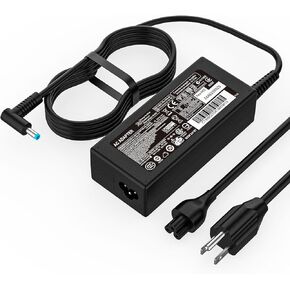 65W Ac Adapter Fit for HP Pavilion x360 14 15 17, Envy 13 15 X360, Elitebook 840 G5, ProBook Chromebook Stream Series, Spectre 710412-001 19.5V 3.33A Blue Tip Laptop Charger Power Supply Cord