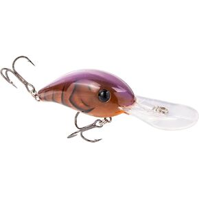 Strike King (HC3XD-P447) Pro Model 3XD Fishing Lure, Deep Diving Crankbait, Unique Curved Bill, Free-Floating Rattle Chambers, 7/16-Ounce, Dives to 10-Feet, Size 4 Treble Hooks, Phantom Brown Craw