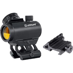 Ohhunt RD006 شبكية الشبكية Red Dot Sight 1x22mm 3 MOA و 50 Moa Circle Optics Rocpe مع شاهد مشارك و 0.83 '' Riser Mount