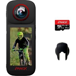 Universal Bundle with V3 360° Camera, 64GB Memory Card, Lens Protector Perfect for Daily Vlogging, Street Photography, and Scenic Shots