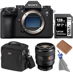Sony Alpha a9 III Mirrorless Camera with FE 50mm f/1.4 GM Lens, Bundle with 128GB Memory Card, Battery and Bag