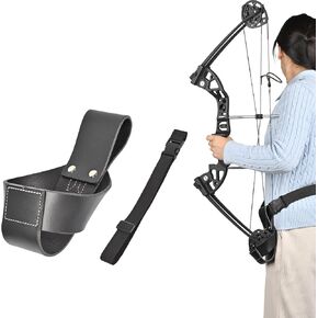 SPG Compound Bow Belt Holder - Archery Bow Holder bag with Adjustable Belt for Holding Up Bows Waist Compound Bow Pouch Hunting Shooting Practice Accessories