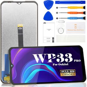 for Oukitel WP33 Pro Screen Replacement Touch Digitizer Assembly Repair Kits for Oukitel WP33 Pro 6.6 inch Touch Digitizer Assembly Repair Kits(Black,Without Frame)
