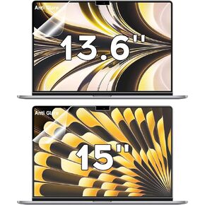Anti Glare Screen Protector Compatible with MacBook Air 15 Inch (M2, M3, M4) & MacBook Air 13'' (M2/M3/M4 Chip, 2022-2025), Matte Anti Scratch Protector