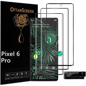 3 Pack for Google Pixel 6 Pro Screen Protector, Tempered Glass Screen Protector【3+1 Pack】 1 Pack Camera Lens Protector, 9H Hardness Tempered Glass Screen Protector for Google Pixel 6 Pro
