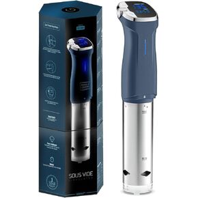 Kitchen Gizmo Sous Vide Immersion Circulator - Cook with Precision, 800 Watt Blue Circulator Stick with Touchscreen Control Panel and Safety Feature - Bonus Recipe Book Included