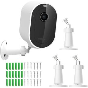 honecumi Arlocam Mount Compatible with Arlo Essential/XL Gen 2/Arlo Pro/2/3/4/Arlo Pro 5s/Ultra/Ultra 2 Cameras,360° Adjustable Wall & Ceiling Weatherproof Outdoor Security Mount for Arlocam, 3 Pack