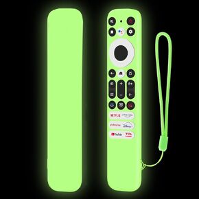 Remote Cover for TCL RC923/ RC813 FMB1 / RC902V FMR1/ QM8 Q7 Q6 S4 S3 Google TV Voice Control, Silicone Case Skin Sleeve White