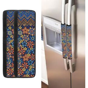 Vintage Fridge Door Handle Covers Set of 2,Keep Fingertips Dust Food Stains Protector Microwave Oven,Suitable for Home Gift,Sunflower Daisy Flower Kitchen Decoration
