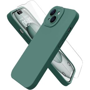 for iPhone 16 Case with 2 Screen Protectors - Compatible with Magsafe - Upgraded Camera Protection - Liquid Silicone Protective Phone Case for Men, Women,Girls - Porcelain Blue