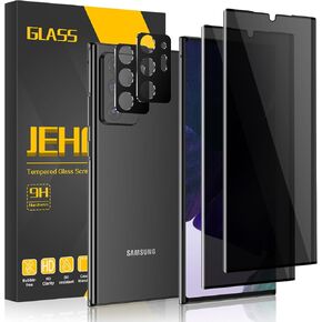 [2+2 Pack] Galaxy Note 20 Ultra Privacy Tempered Glass Screen Protector and Camera Lens Film 6.9 Inch, 9H Anti Spy Tempered Glass, 3D Full Cover [ Not Fingerprint Unlock]